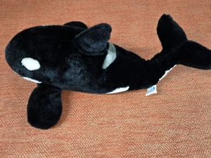 Peluche vintage Seaworld Shamu orca balena nero 8" - Foto 1 di 5
