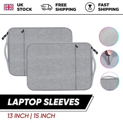 13" & 15" Shockproof Laptop Sleeve Case Bag Carry Case Cover Pouch For Laptops - Image 1 of 4