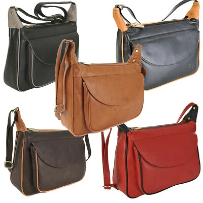 GIGI Othello Medium Leder Schulter Crossbody Multi Section Handtasche Tasche 22-17