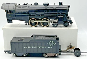 Gilbert American Flyer S Gauge #301 Atlantic Locomotive & Tender - Runs Well - Picture 1 of 10