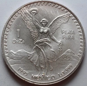 1995 Silver Mexico 1 Oz Libertad .999 Fine - Picture 1 of 2
