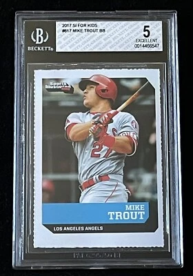 MIKE TROUT RARE 2017 Sports Illustrated for Kids SI Baseball LA Angels BGS 5 - Image 1 of 2