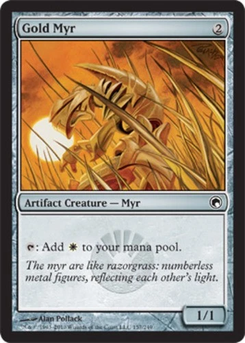 MTG - Gold Myr - Scars of Mirrodin - NM, English Magic FLAT RATE SHIP - Image 1 of 1