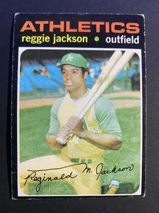1971 Topps Baseball Reggie Jackson Oakland Athletics Card #20 Hall of Famer - Picture 1 of 2