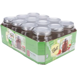 Ball(R) Regular Mouth Canning Jar 12/Pkg-Pint, 16oz 61000 - Picture 1 of 2