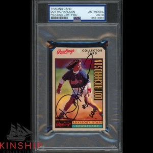 Dot Richardson signed Rawlings Collector Card Karte PSA DNA Slab Softb Auto C4683 - Bild 1 von 1