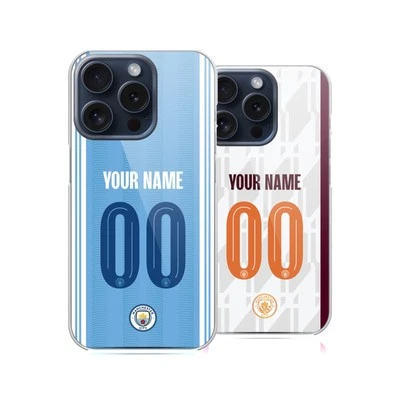 CUSTOM MANCHESTER CITY FC 2023/24 BADGE KIT BACK CASE FOR APPLE iPHONE PHONES - Image 1 of 4