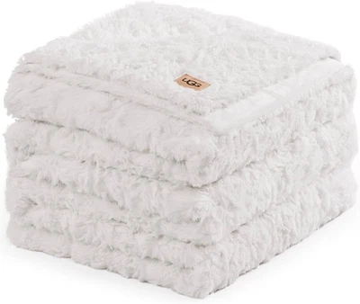 UGG Faux Fur King Blanket, Double-Sided Fluffy Blanket, Cozy Oversized Throw for - Image 1 of 4