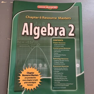 Algebra 2 Chapter 6 Homework Practice Workbook by McGraw Hill... - Bild 1 von 3