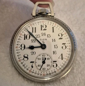 Elgin 16s,21j,8adj, Railroad Grade, Mont. & Can.Dial Pocketwatch, JUST SERVICED  - Picture 1 of 23