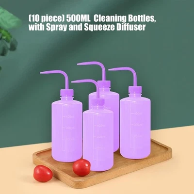 10PCS 500ML Wash Bottles Precise Tip for Plant Tattooing Art Applications - Image 1 of 4