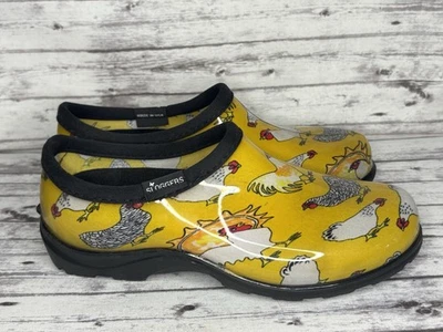 Sloggers Pollo Amarillo Impermeable Sin Cordones Jardín Lluvia Zueco Zapatos Talla Mujer 6 Foto 1 de 4