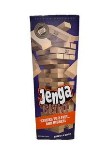Jenga Giant Premium Hardwood Game Stacks To 3 Feet & Higher Hard To Find - Picture 1 of 5
