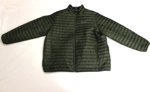 Eddie Bauer mens sz 3xl green full zip puffer quilted jacket - Picture 1 of 16