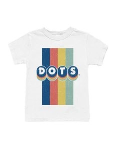 Officially Licensed Dots Retro Rainbow Design Youth's T-shirt - Picture 1 of 6