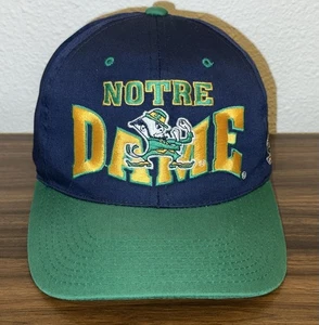 Vtg. Notre Dame U.S. Headwear Navy Blue SnapBack Hat - Picture 1 of 7