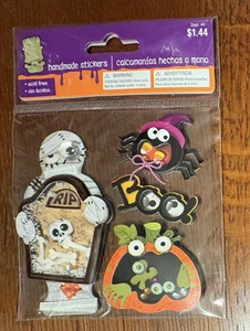 Halloween Scrapbooking Sticker - New In Package - Mummy, Spider, Pumpkin, Boo - Picture 1 of 3