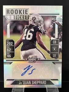 2024 Contenders Optic Ja’Quan Sheppard Silver Rookie Ticket Auto #203 Raiders - Bild 1 von 2