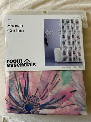 Nuevo Con Etiquetas Room Essentials Cortina de Ducha Amapolas 70" X 72" PEVA Foto 1 de 2