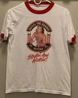 Camiseta mediana vintage 1988 puntada única WWF “Brutus The Barber Beefcake” Foto 1 de 4
