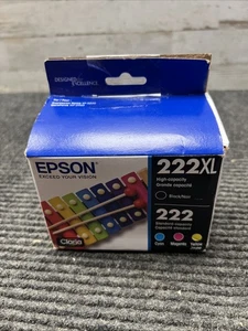 Original Epson 222XL / 222 Ink Cartridge Black or tri-colors for XP-5200 WF-2960 - Picture 1 of 4
