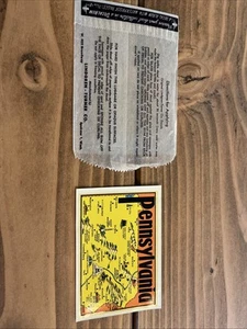 Vintage Original 1965 Water Decal USA State Pennsylvania  Wax Paper Envelope. - Picture 1 of 3