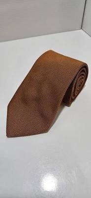 Corbata Drakes hecha a mano 100 % seda para Barneys NY fina seda inglesa naranja/negra usada en excelente estado Foto 1 de 4