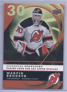 08-09 2008-09 MCDONALD'S MARTIN BRODEUR SUPERSTAR SPOTLIGHT IS14 DEVILS