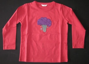 MINI Boden Baby girls broccoli applique long sleeve top shirt tee 12-18 1-1.5 yr - Picture 1 of 1