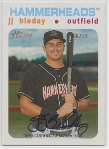 JJ BLEDAY 2020 Heritage Minor League AUTO WHITE 06/50 ROA-JJB JupiterHammerheads - Picture 1 of 2
