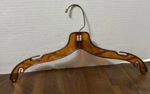16.5” Vintage Plastic Hanger Tortoise Shell MCM Retro Dress - Picture 1 of 5