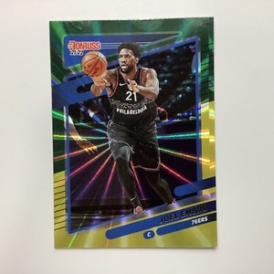 JOEL EMBIID 2021-22 Panini Donruss SP Yellow Green Holo Laser
