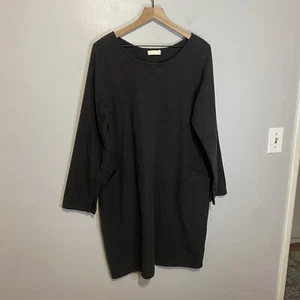 CP Shades Cotton Women's Midi Dress Lagenlook Coastal Minimalist Gray Sz Medium - Picture 1 of 8