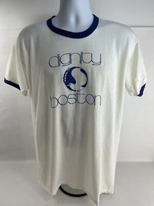 Vintage Dignity Boston Tee Shirt LGBTQ DignityUSA Catholic Size XL RARE - Picture 1 of 9
