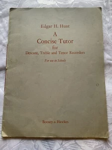 Vintage Music A Concise Tutor For Descant Treble Tenor Recorders - Picture 1 of 12