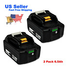2Pack For Makita Bl1815 Bl1820 Bl1830 6.5Ah 18V Lxt Lithium-Ion Cordless Battery