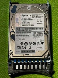 IBM SystemX 300GB 10k 6Gb SAS 2,5" HDD FRU 90Y8878 P/N 90Y8881 90Y8877 HotSwap - Bild 1 von 6