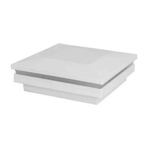 Fiberon 5 in. x 5 in. White LED Post Hardwired Flat Top Halo Deck Post Cap Light - Picture 1 of 2