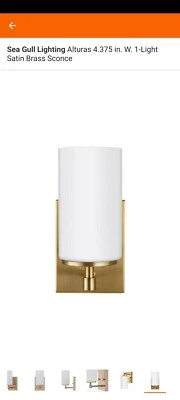 Luz de tocador de baño Sea Gull Lighting 4124601-848 Alturas latón satinado Foto 1 de 4