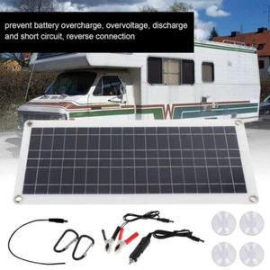 30 Watt 12V Solarpanel Monokristallin Solarmodul Photovoltaik Wohnmobil Camping - Bild 1 von 15