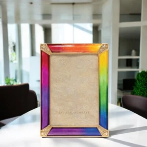 Jay Strongwater Leonard Pavé Corner 4" x 6" Frame - Rainbow SPF5830-202 - Picture 1 of 2