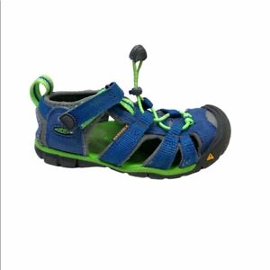 Keen boys waterproof sandals Size 8 blue green