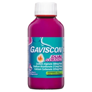 Gaviscon Dual Action 300mL Oral Liquid Suspension - Peppermint Heartburn - Picture 1 of 3