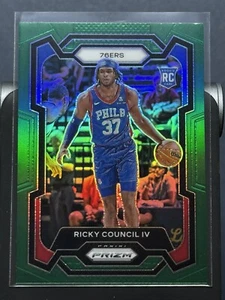2023-24 Panini Prizm - Ricky Council IV (RC) Green Prizm Rookie #294 76ers - Imagen 1 de 2