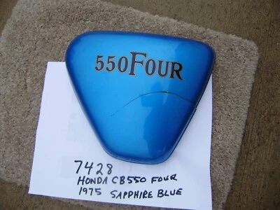 Cubierta lateral derecha Honda CB550F0 1975 azul caramelo zafiro 83600-390 my sku 7428 Foto 1 de 4