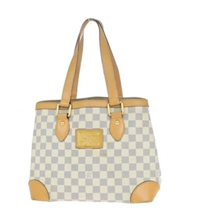 LOUIS VUITTON Hampstead PM Shoulder Bag Damier Azur Leather White N51207 34EC730 - Picture 1 of 17