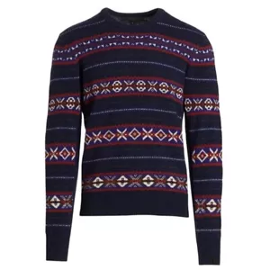 RAG & BONE Men’s Wesley Fairisle Wool Sweater Crewneck Size M /070 - Picture 1 of 5