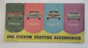 Brochure accessori personalizzati Chevrolet Chevy II Chevelle Corvair 1965 65 - Foto 1 di 9