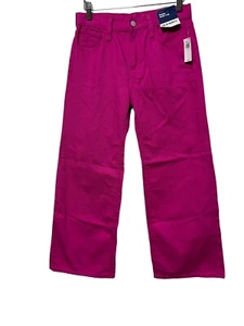 Old Navy Girl’s Size 12 Fushia Wide Leg Pants NWT 100% Cotton - Picture 1 of 10