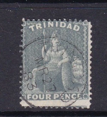 Trinidad & Tobago - SG 102 - f/u - 1882 - 4d - Grey Cover